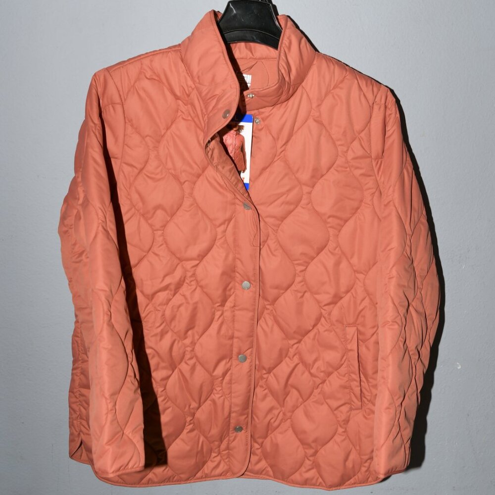 32 Degrees Ladies' Quilted Navy PInk jacket
